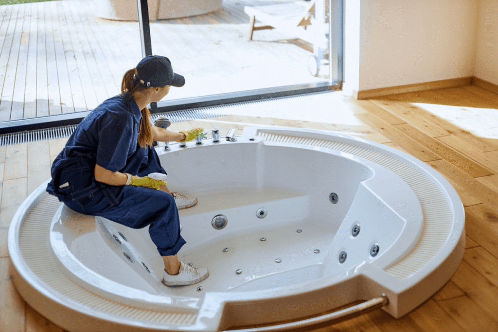 Hot tub maintenance and cleaning